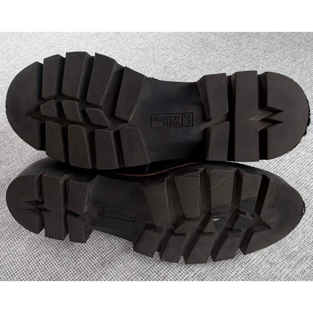 White Mountain Gunner Black Suede Lug Sole Penny Loafers Womens 6.5 - Picture 2 of 8